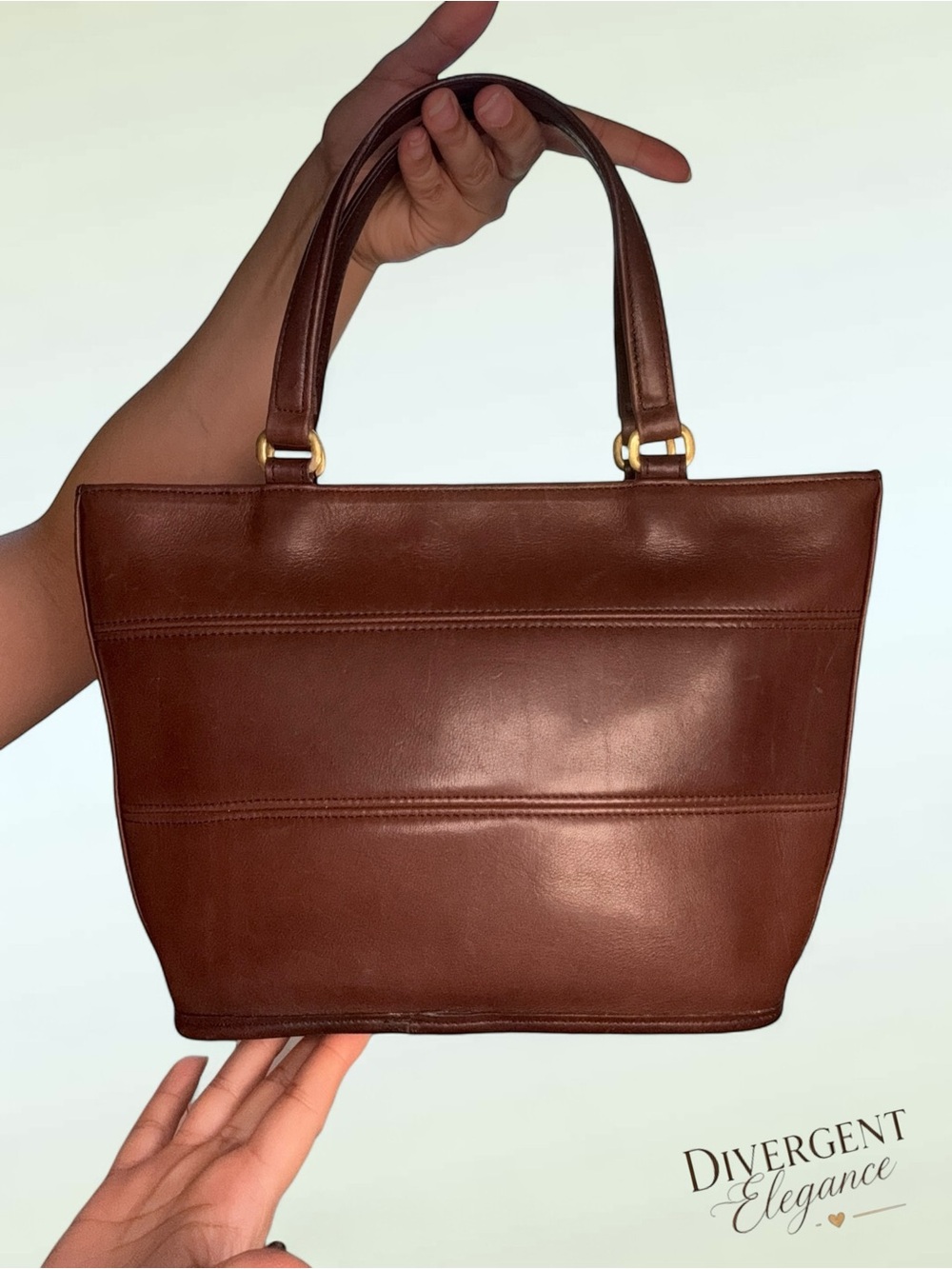 Coach Tribeca Satchel 9081 Mahogany Leather Shoulder Bag Tote - Picture 9 of 14